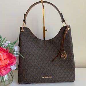 Michael Kors Joan Large Sloachy Shoulder Bag Luggage Brown